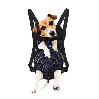 Dark Navy Metal Spiral Print Pet Carrier Backpack