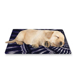 Dark Navy Metal Spiral Print Pet Cooling Mat Cover