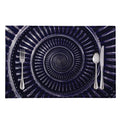 Dark Navy Metal Spiral Print Placemat