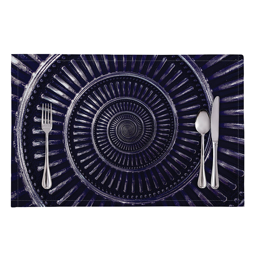 Dark Navy Metal Spiral Print Placemat