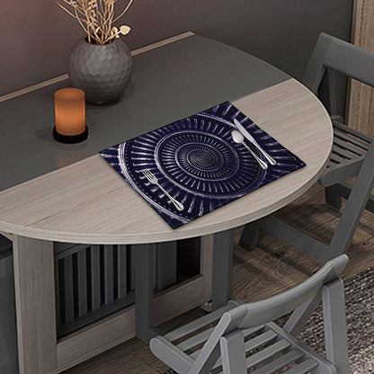 Dark Navy Metal Spiral Print Placemat
