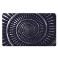 Dark Navy Metal Spiral Print Polyester Doormat