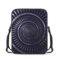 Dark Navy Metal Spiral Print Rectangular Crossbody Bag