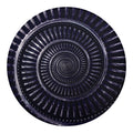 Dark Navy Metal Spiral Print Round Blanket