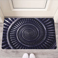 Dark Navy Metal Spiral Print Rubber Doormat