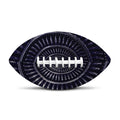 Dark Navy Metal Spiral Print Rugby Ball