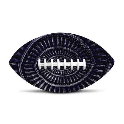 Dark Navy Metal Spiral Print Rugby Ball