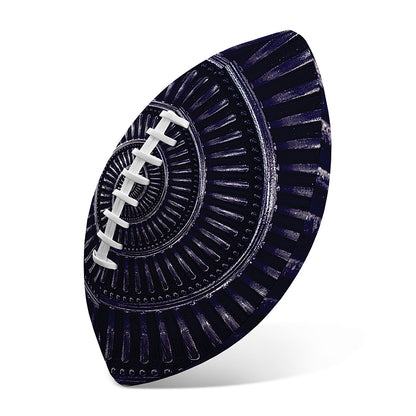 Dark Navy Metal Spiral Print Rugby Ball