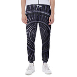 Dark Navy Metal Spiral Print Scuba Joggers