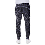 Dark Navy Metal Spiral Print Scuba Joggers