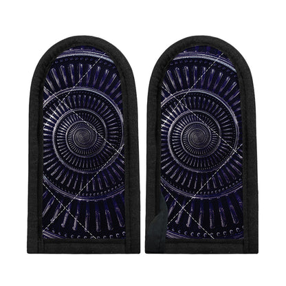 Dark Navy Metal Spiral Print Skillet Handle Cover