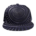 Dark Navy Metal Spiral Print Snapback Cap