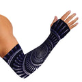 Dark Navy Metal Spiral Print Sun Protection Arm Sleeves