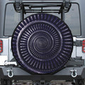 Dark Navy Metal Spiral Print Tire Cover