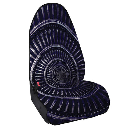 Dark Navy Metal Spiral Print Waterproof Car Seat Cover