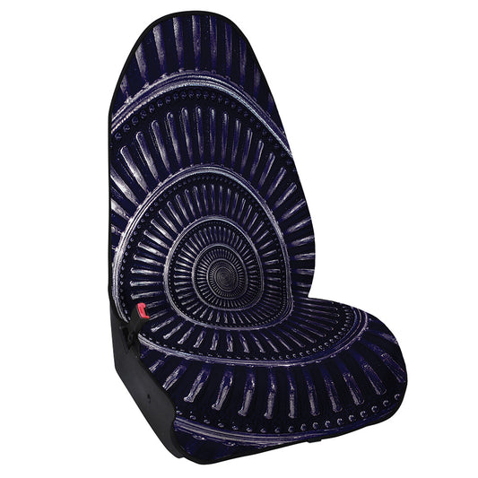 Dark Navy Metal Spiral Print Waterproof Car Seat Cover