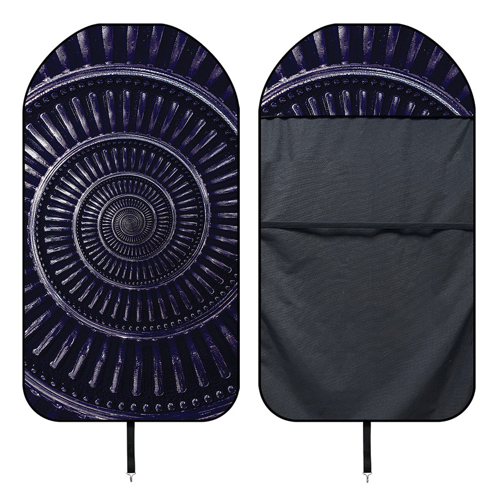 Dark Navy Metal Spiral Print Waterproof Car Seat Cover