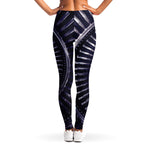 Dark Navy Metal Spiral Print Women's Leggings