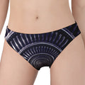 Dark Navy Metal Spiral Print Women's Panties