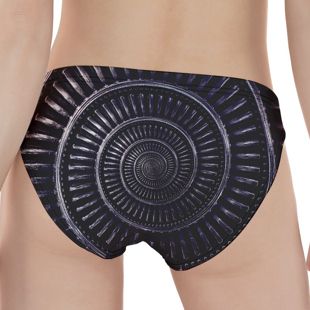 Dark Navy Metal Spiral Print Women's Panties