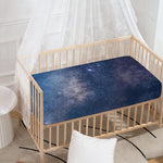 Dark Nebula Universe Galaxy Space Print Baby Crib Sheet