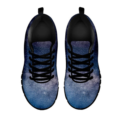 Dark Nebula Universe Galaxy Space Print Black Running Shoes