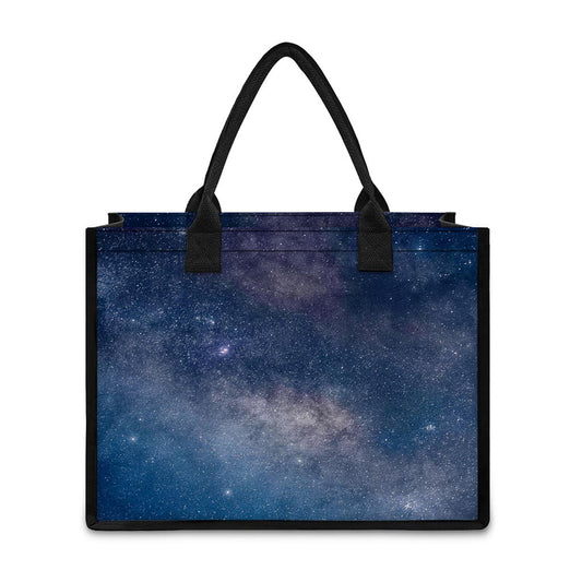 Dark Nebula Universe Galaxy Space Print Canvas Tote Bag
