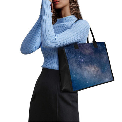 Dark Nebula Universe Galaxy Space Print Canvas Tote Bag