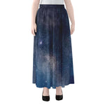 Dark Nebula Universe Galaxy Space Print Chiffon Maxi Skirt