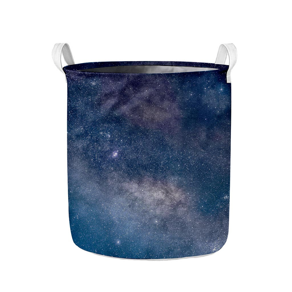 Dark Nebula Universe Galaxy Space Print Collapsible Laundry Basket