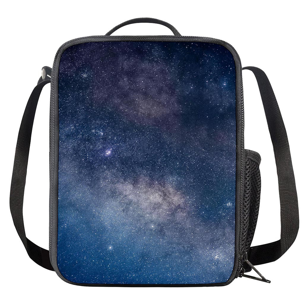 Dark Nebula Universe Galaxy Space Print Crossbody Lunch Bag