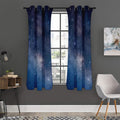 Dark Nebula Universe Galaxy Space Print Grommet Curtain Panels