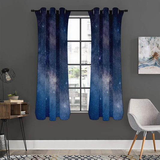Dark Nebula Universe Galaxy Space Print Curtain