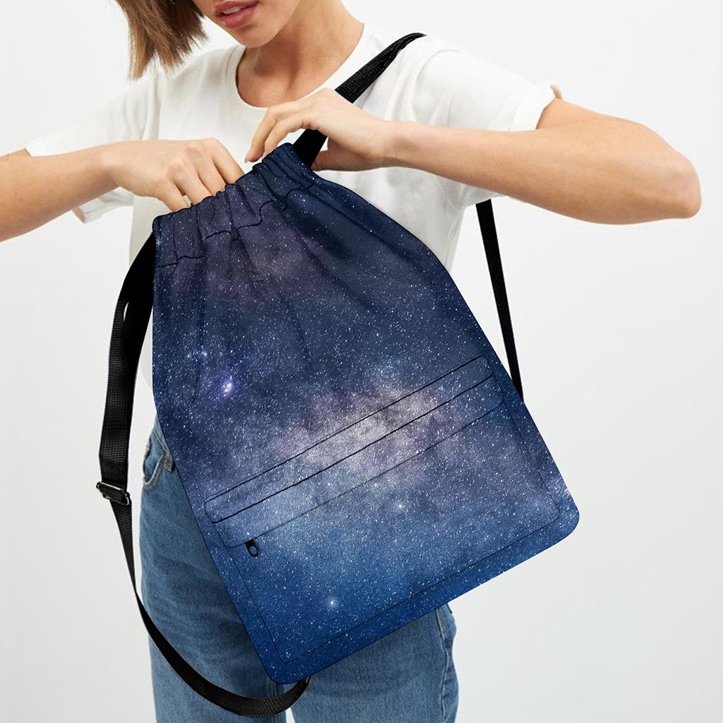 Dark Nebula Universe Galaxy Space Print Drawstring Backpack