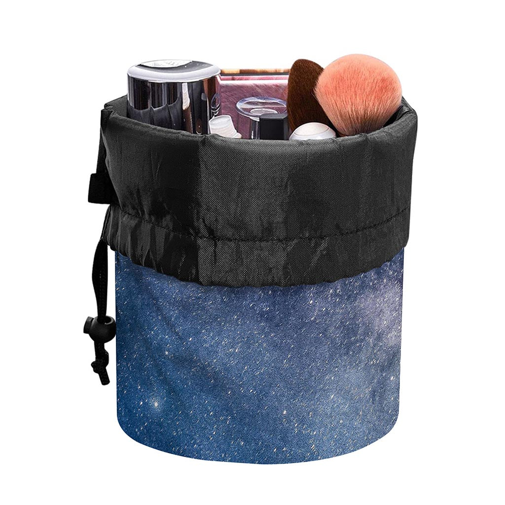 Dark Nebula Universe Galaxy Space Print Drawstring Makeup Bag