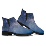 Dark Nebula Universe Galaxy Space Print Flat Ankle Boots