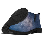 Dark Nebula Universe Galaxy Space Print Flat Ankle Boots