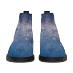 Dark Nebula Universe Galaxy Space Print Flat Ankle Boots