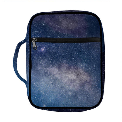 Dark Nebula Universe Galaxy Space Print Front Pocket Bible Bag