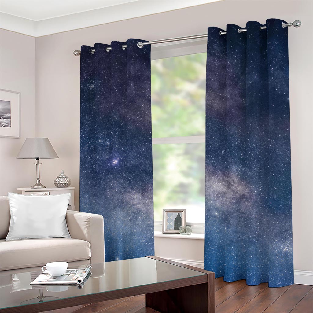 Dark Nebula Universe Galaxy Space Print Grommet Curtains