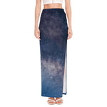 Dark Nebula Universe Galaxy Space Print High Slit Maxi Skirt