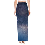Dark Nebula Universe Galaxy Space Print High Slit Maxi Skirt