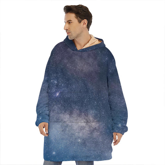 Dark Nebula Universe Galaxy Space Print Hoodie Blanket