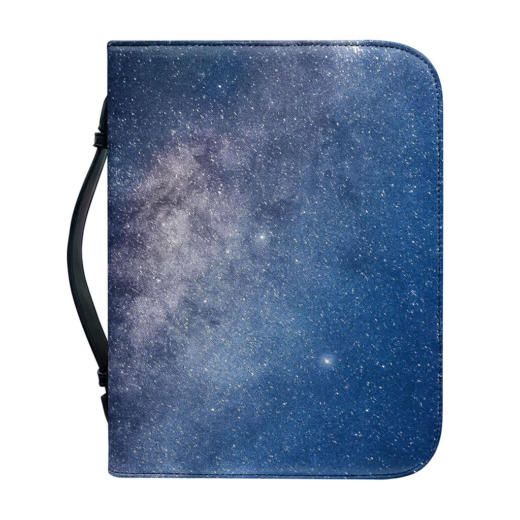 Dark Nebula Universe Galaxy Space Print Leather Bible Cover