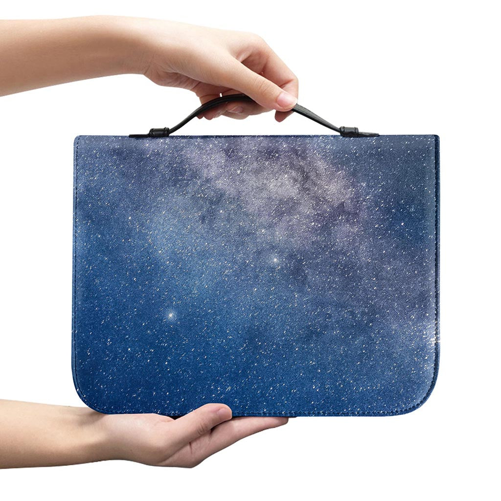 Dark Nebula Universe Galaxy Space Print Leather Bible Cover