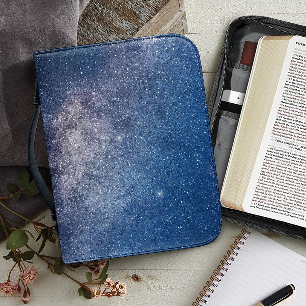 Dark Nebula Universe Galaxy Space Print Leather Bible Cover