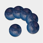 Dark Nebula Universe Galaxy Space Print Leather Coaster Set