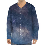 Dark Nebula Universe Galaxy Space Print Long Sleeve Baseball Jersey