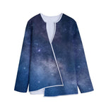 Dark Nebula Universe Galaxy Space Print Long Sleeve Short Coat