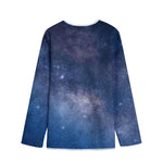 Dark Nebula Universe Galaxy Space Print Long Sleeve Short Coat